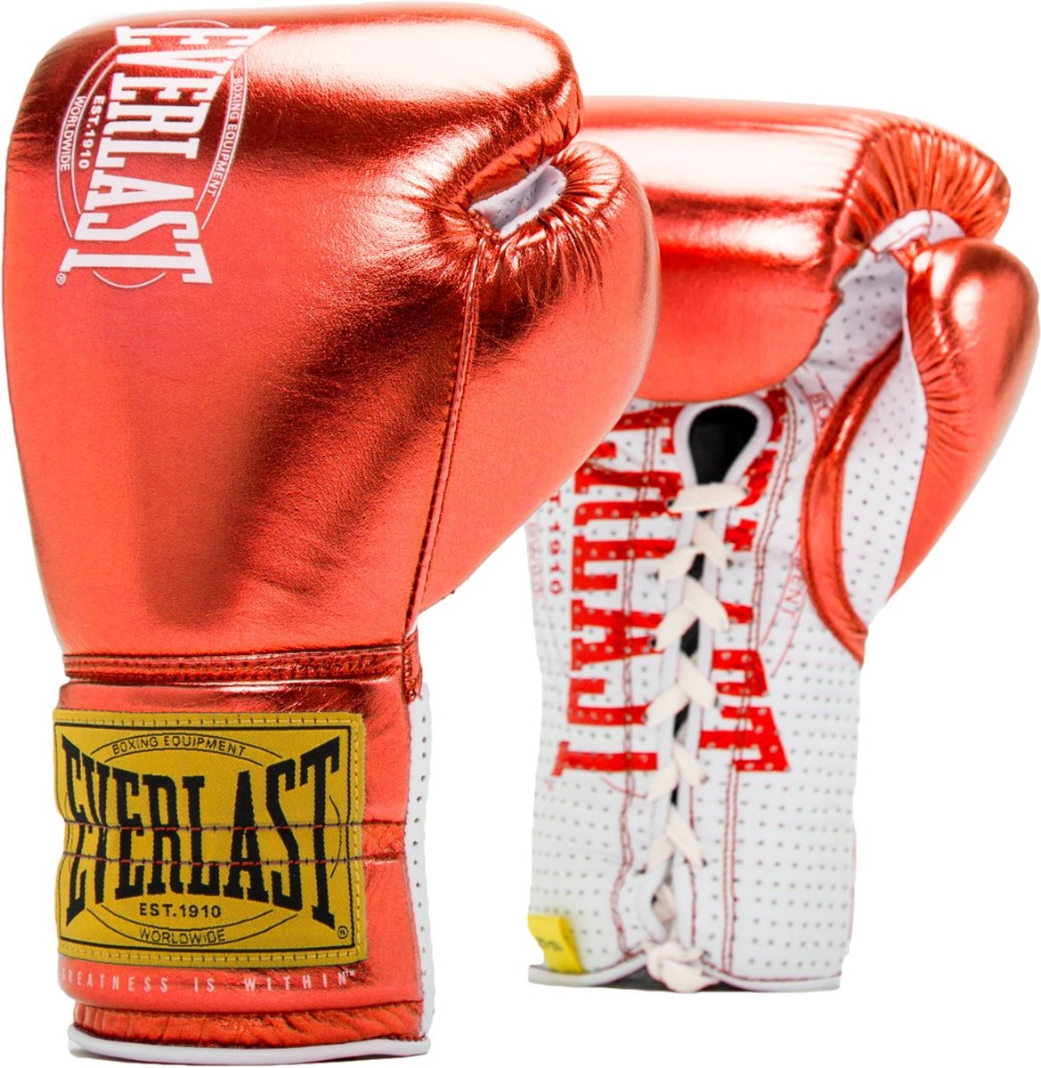 Everlast 1910 Fight Gloves, Red 10-OZ