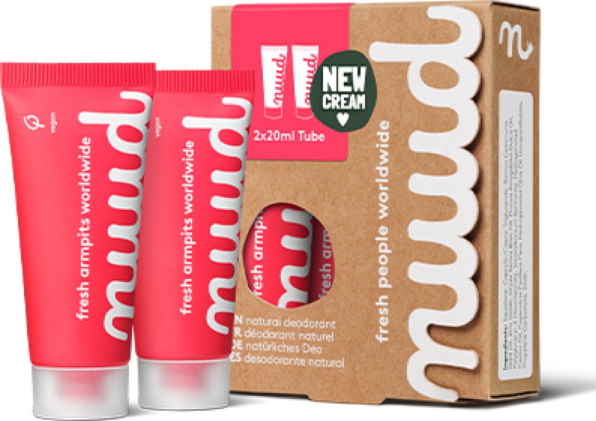 Goedkoopste nuud Smarter Pack | nieuwe crème | 2 x 20ml | natuurlijke, vegan crème deodorant