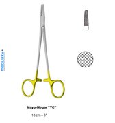 Medluxy - Naaldvoerder Mayo-Hegar - 15cm - Recht - Versterkt met Tungsten Carbide (Wolfraam) - M-0101 (Verpleegkunde, EHBO, Klemschaar, Klemtang, Needle Holder Forceps)