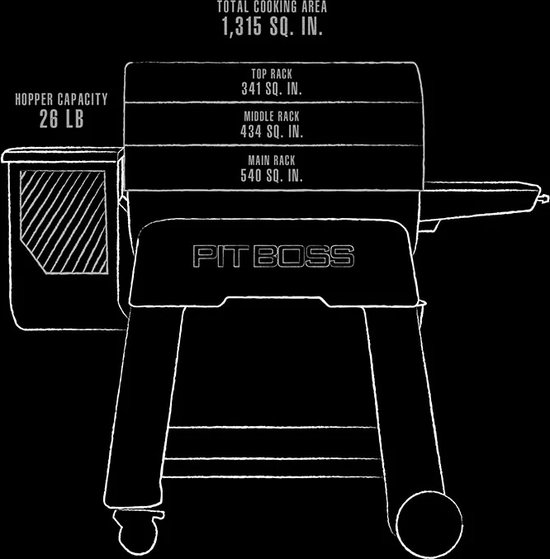 Pit Boss Competition Series 1250 - Pellet BBQ van Pit Boss — afbeelding 4