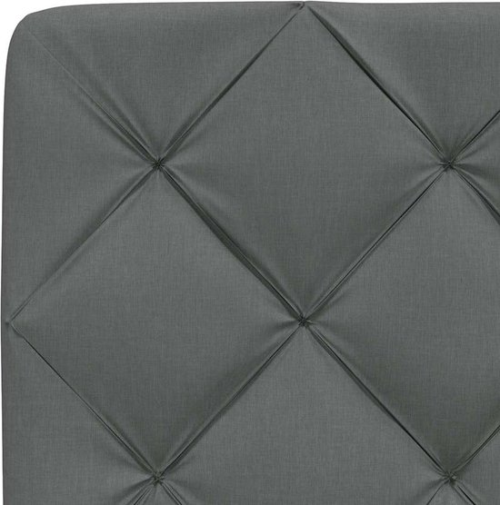 vidaXL - Coussin tête de lit - 180 - cm - tissu - gris foncé