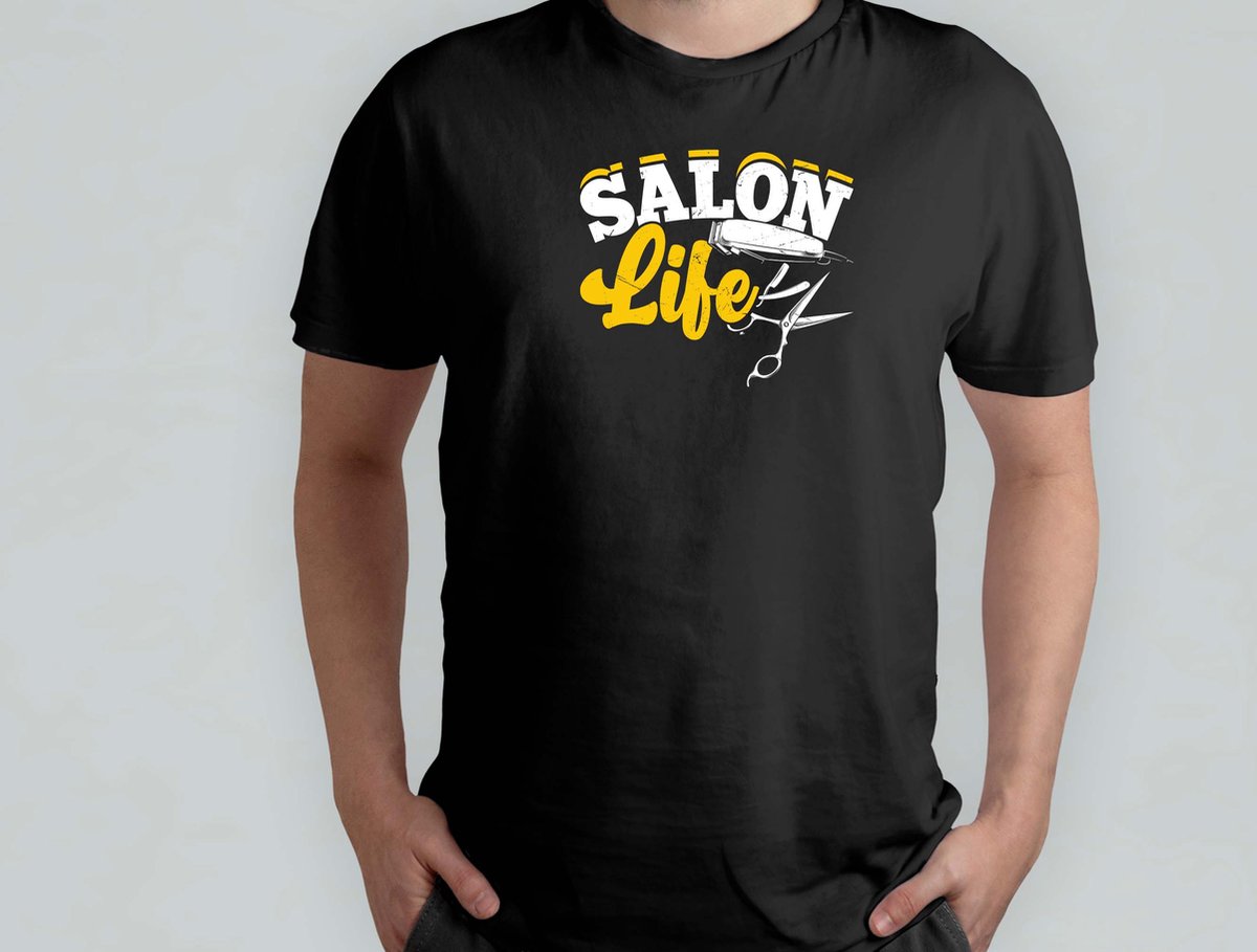 The Salon Life - T Shirt - BarberLife - FreshFade - BarberShopVibes - HairArt - BarbierLeven - StrakkeFade - BarbierShopStijl - HaarKunst