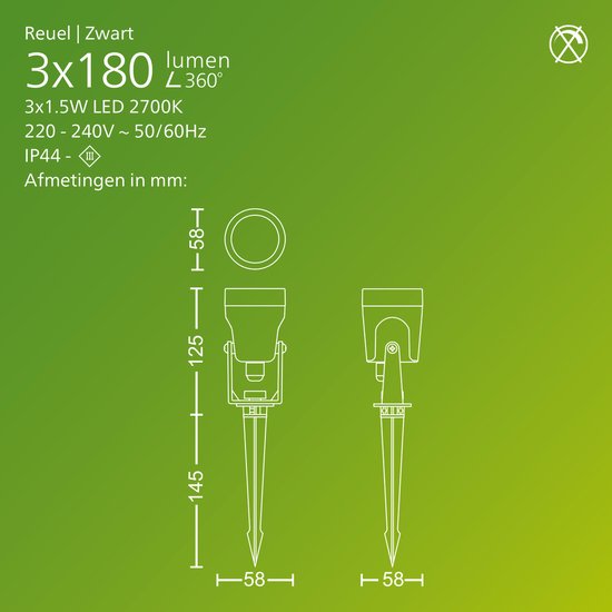 Philips Caper GardenLink venkovní nízkonapětové zemní svítidlo 1x LED 1,5W 180lm 2700K 24V IP44