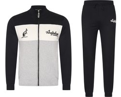 Australian - Heren Homewear Joggingpak - Zwart/Grijs - Maat XL