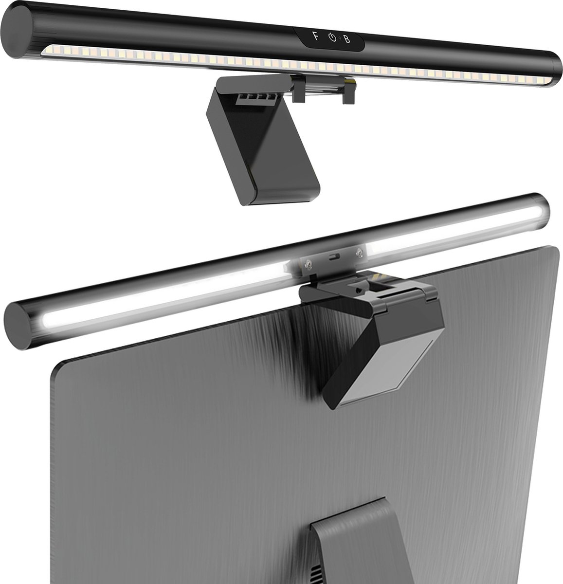 Monitor lamp Met Backlight - Bureaulamp - Leeslamp - Klemlamp - Light Bar - Dimbaar - Verschillende kleurinstellingen - Zwart