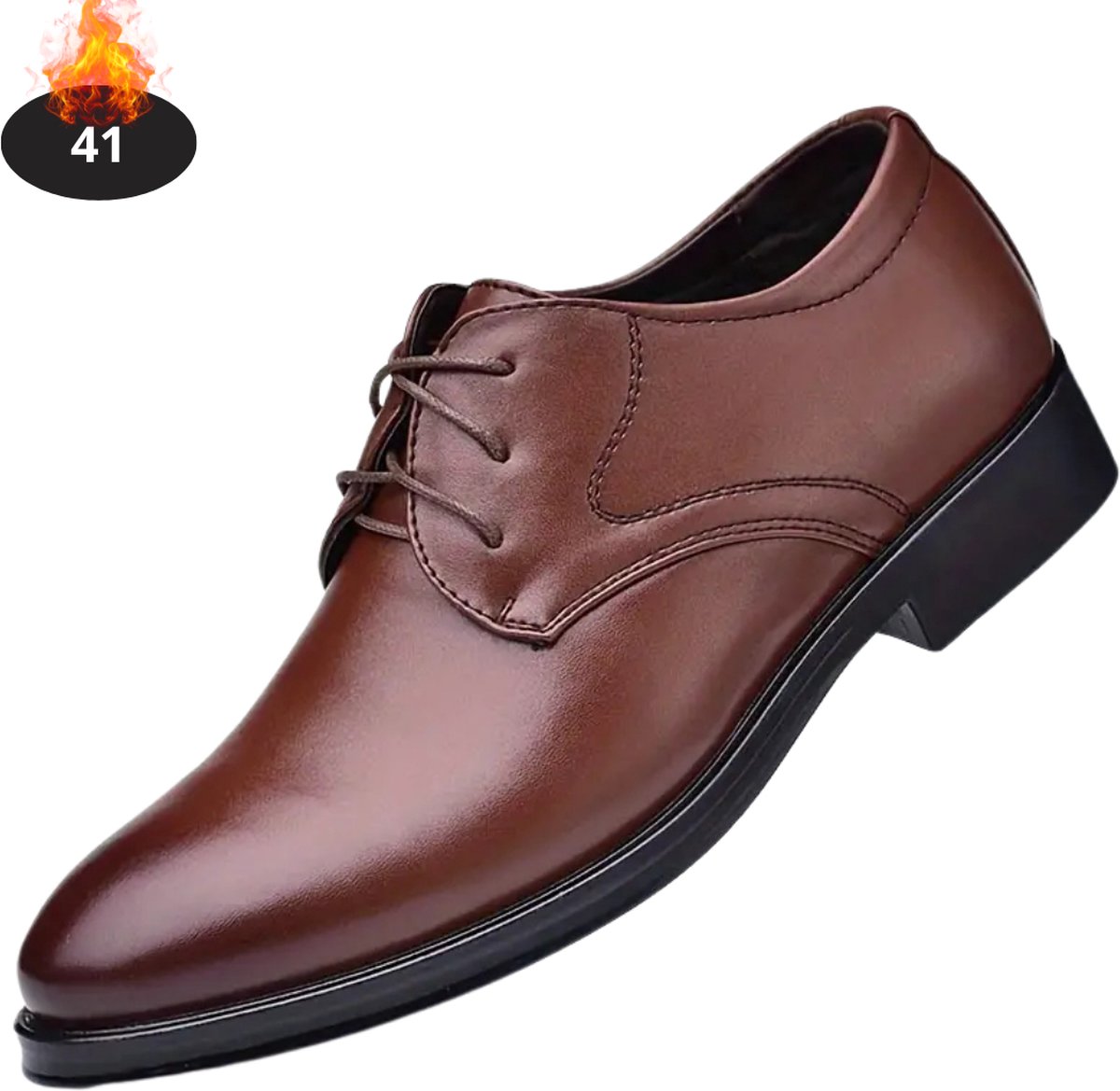 Nivard Nette Schoenen Heren Business Schoenen Bruiloft Kantoorschoenen Met Veters Bruin