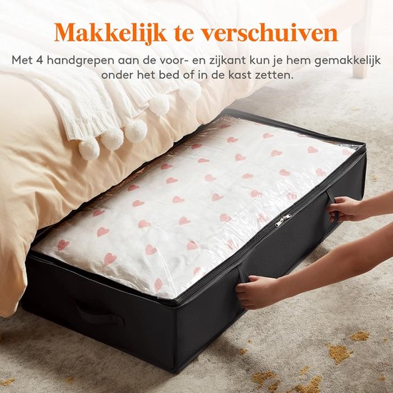 Opbergbakken Onder Het Bed Met Wielen - 2-pack, XXL 65L Opbergcontainers Met Doorzichtige Deksels En E 846167 Opbergbakken Onder Het Bed Met Wielen - 2-pack, XXL 65L Opbergcontainers Met Doorzichtige Deksels En E 846167