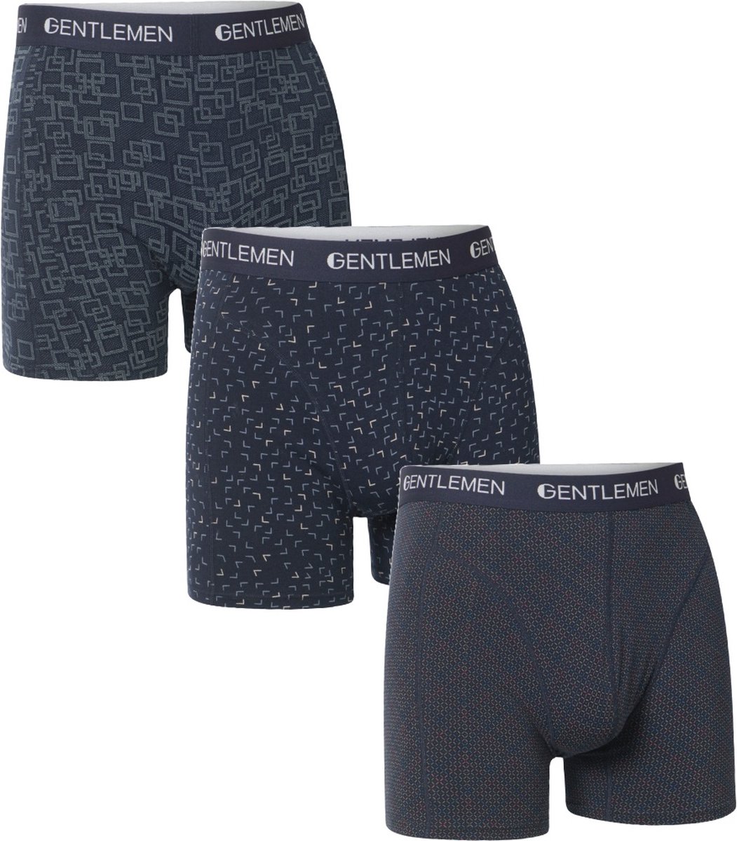 Gentlemen - 3 heren boxershorts 70BB met print - 95% katoen - maat M