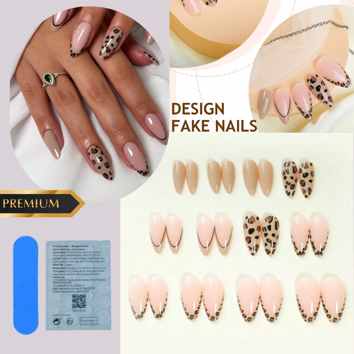 Goedkoopste GUAPÀ® Plaknagels Panter Print | 24 stuks valse nagels | Press On Nails | Zelfklevende Plaknagels | Nepnagels | Kunstnagels | Compleet plaknagels starterspakket | Nagels stickers | French Manicure | Feest Nagels | 24 stuks plaknagels Panter Print