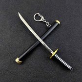 Miniatuur Samurai Zwaard Sleutelhanger - Katana Sleutelhanger met Schede - Decoratief Accessoire en Cadeau