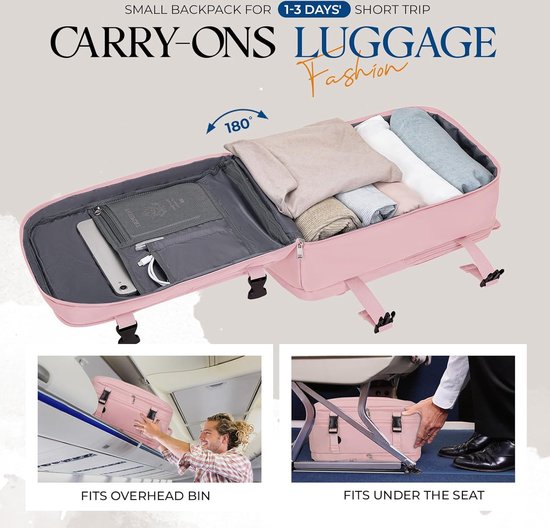 Handbagage Rugzak voor Easyjet, 40x36x20 Handbagage voor dames heren Plain