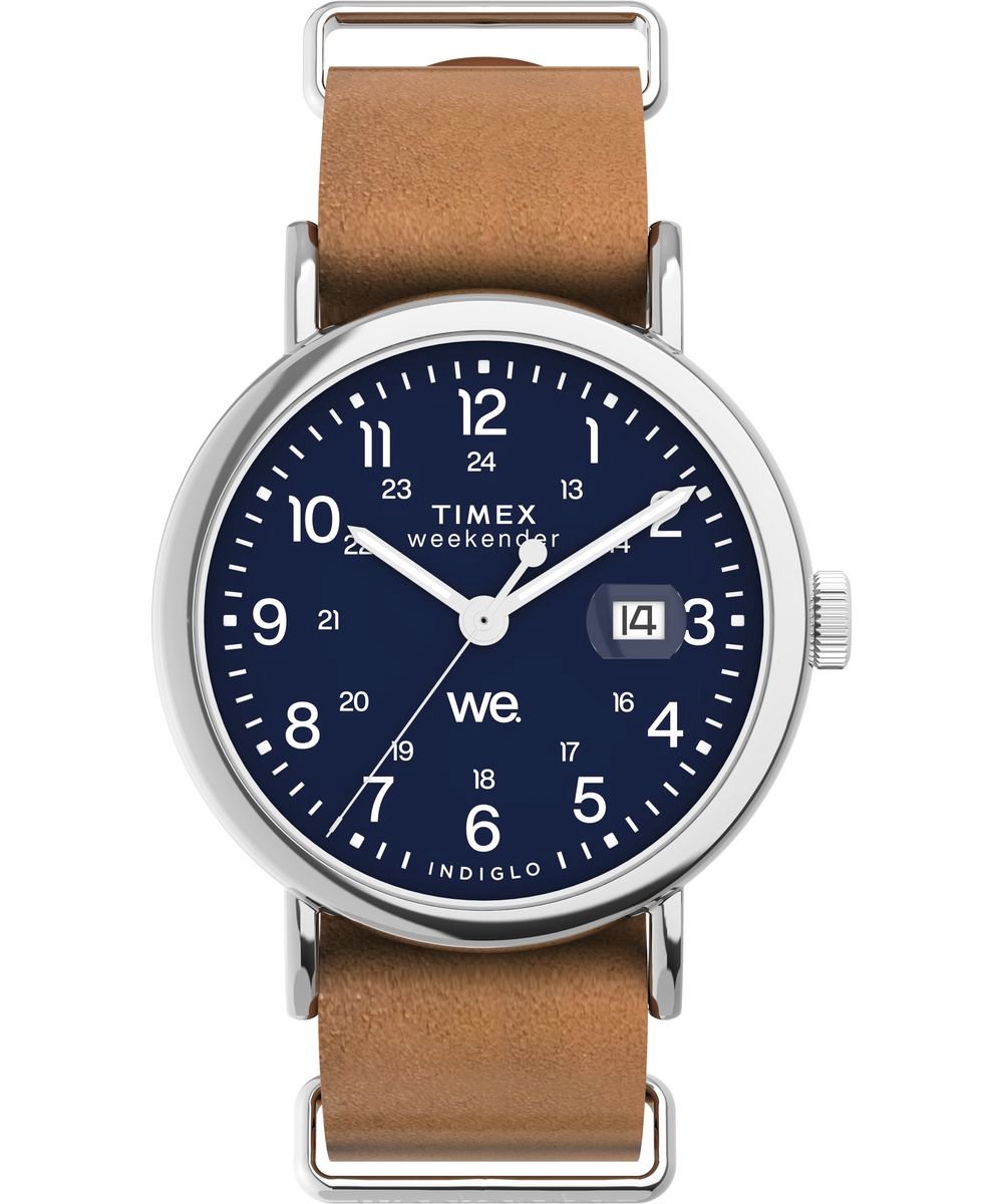 Timex Weekender Main Line TW2W86800 Horloge - Leer - Bruin - Ø 40 mm