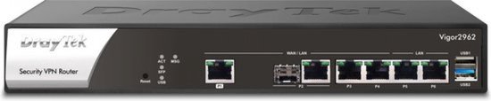 Draytek Vigor 2962 - Router - 2.5 Gigabit Ethernet - Zwart
