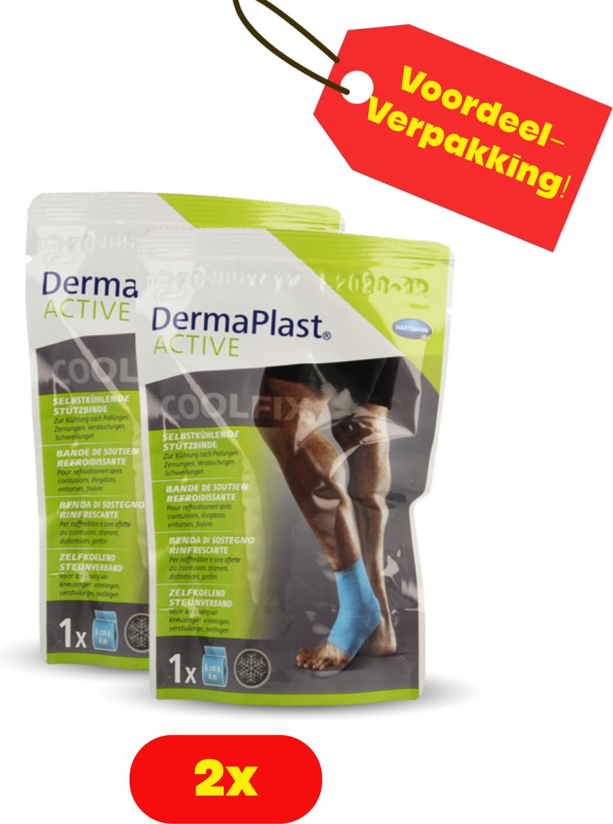 Goedkoopste 2 x Dermaplast® ACTIVE Coolfix 6cm x 4m-Voordeelverpakking!