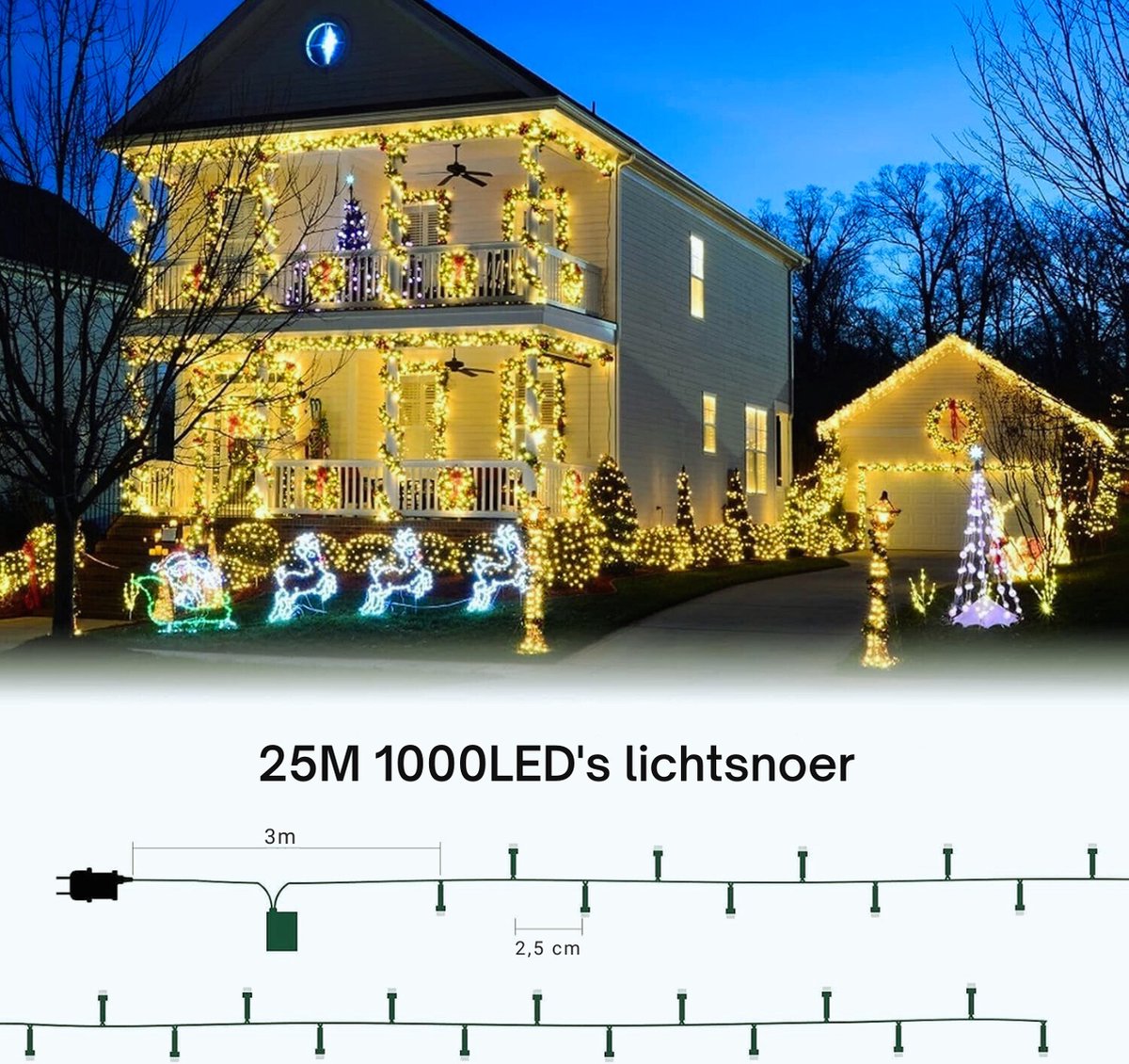 ledverlichting 1000led extra warm, Led kerstverlichting - Tuincentrum Bull