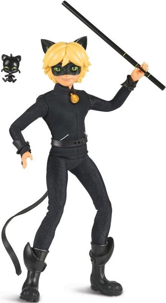 Bandai - Miraculous Ladybug - Fashion Doll 26 cm - Black Cat - Officieel gelicentieerde Miraculous - Black Cat Gelede pop - Speelgoed voor kinderen van 4 jaar + - P50002 — afbeelding 3