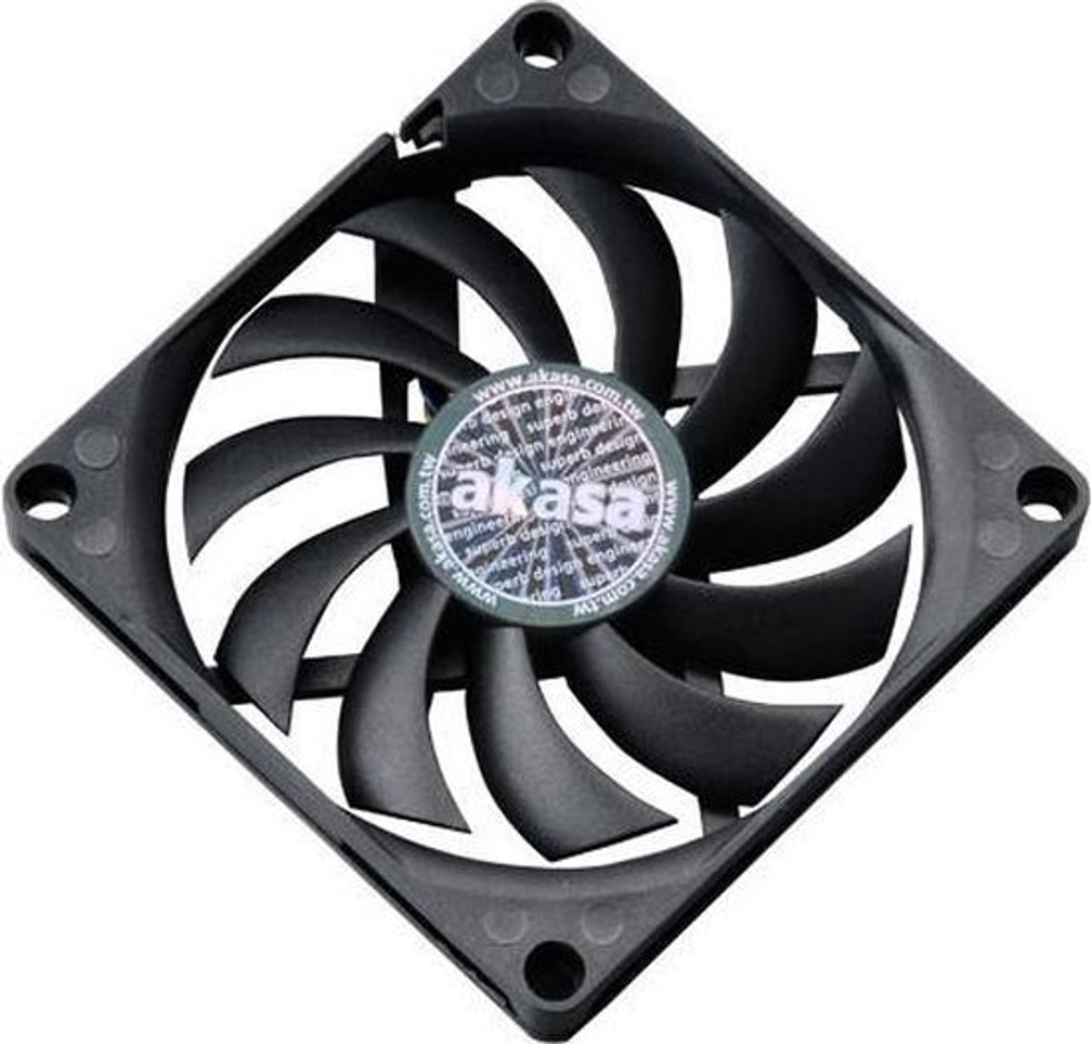 Akasa AK-FN076 hardwarekoeling Computer behuizing Ventilator 8 cm Zwart