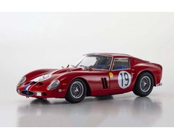 Het 1:18 gegoten model van de Ferrari 250 GTO 3.0L V12 Team Piere Noblet #19 van de 24H LeMans van 1962. De rijders waren J. Guichet en P. Noblet. De fabrikant van het schaalmodel is Kyosho. Dit model is alleen online verkrijgbaar