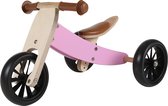 Bandits & Angels Smart Bike Loopfiets Hout 4-in-1 Retro Roze vanaf 1 jaar - Voor Jongens en Meisjes - Houten Loop Fiets - Omkeerbaar in Driewieler en Tweewieler - Verstelbaar Zadel