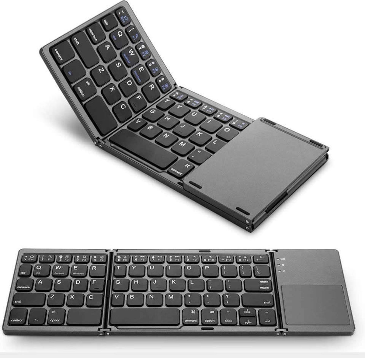 IMENGINE®Opvouwbaar Bluetooth Toetsenbord met Touchpad – draadloos toetsenbord - QWERTY Keyboard – Voor Smartphone, Tablet & Laptop – Lichtgewicht & Compact – Zwart thumbnail 4