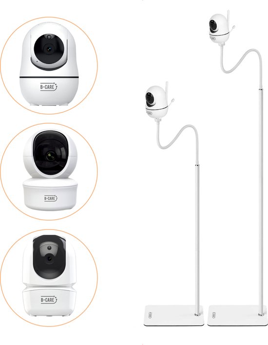 B-Care Babyfoonhouder met Vloerstandaard - Babyfoon Houder – Camera Houder - Babyfoon Standaard - Babyfoon Bevestiging - Babyfoonhouder voor Bed - Standaard - Flexibel