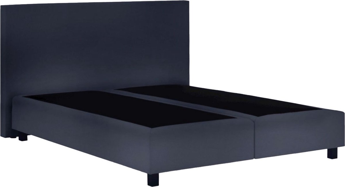 Boxspring Serenity - 120x210 Zonder matras - Grijs Glad - AVV Matrassen
