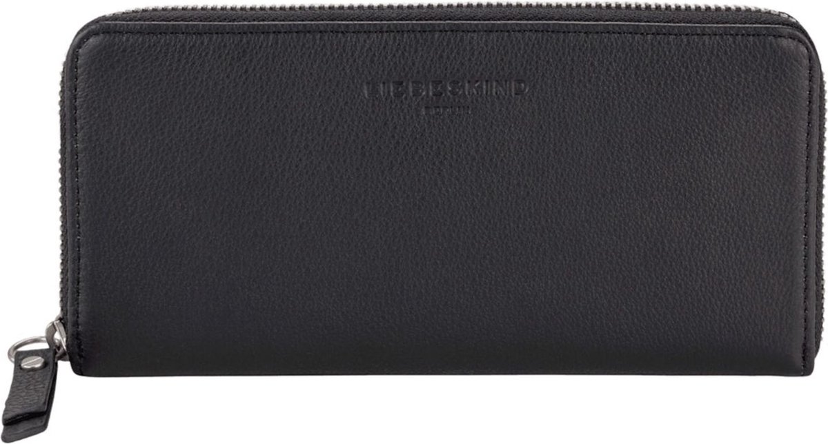 LIEBESKIND BERLIN Leren Portemonnee Harris Gigi20 Zip Around Wallet Black Zwart
