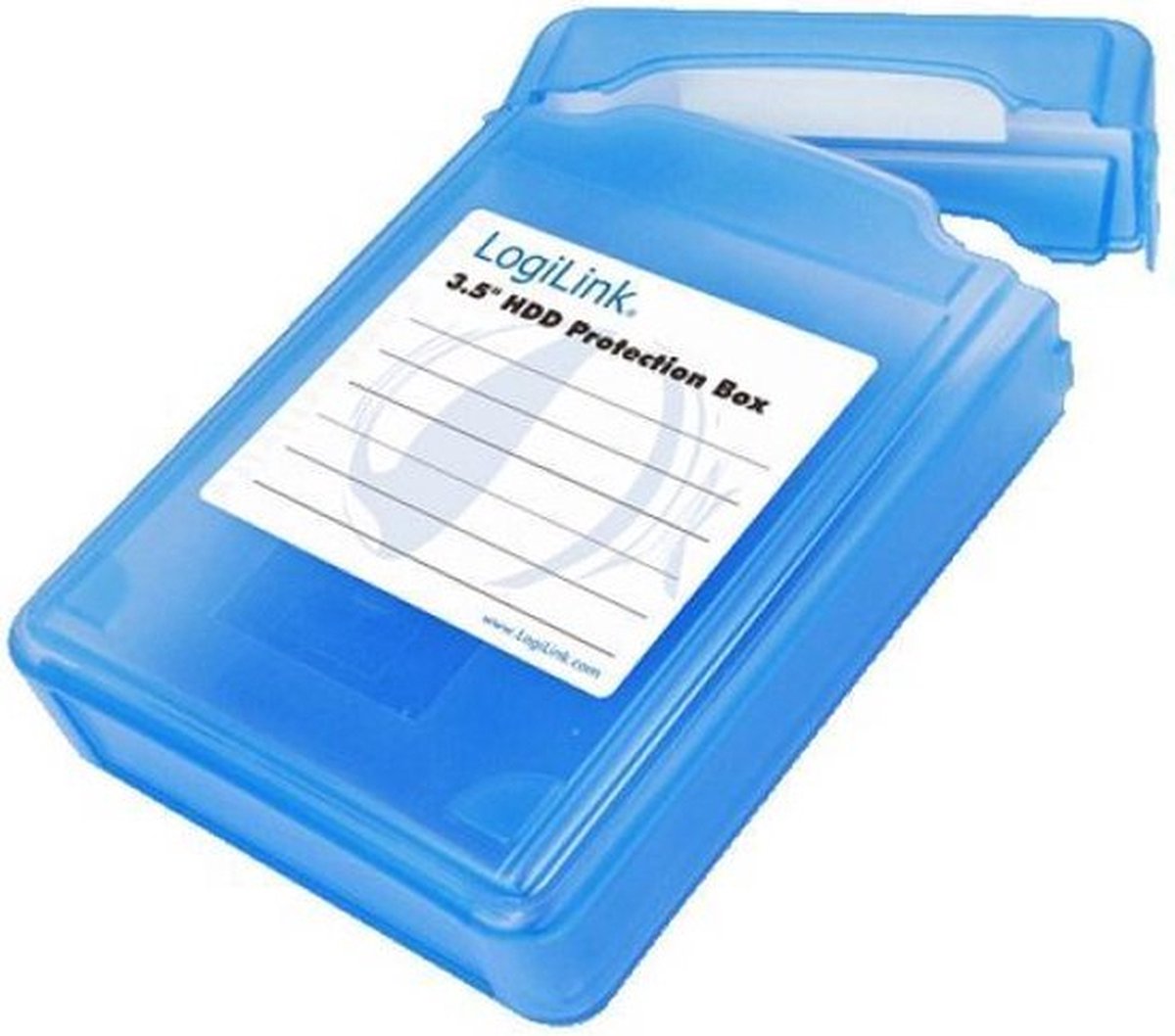 Afsluitbare bescherm box voor 3,5'' HDD / blauw