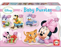 foto van Educa Baby Minnie legpuzzel 3, 4 en 5 stukjes