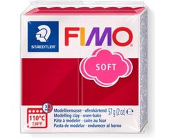 FIMO soft boetseerklei 57 g kersrood