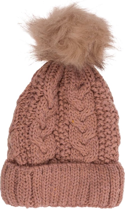 Out of the Blue - chapeau - bonnet - bonnet femme doublé - hiver - vieux rose
