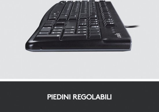 Logitech K120 - Bedraad Toetsenbord - QWERTY - ISO - Zwart