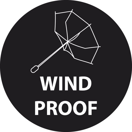 Lasessor - Mini - Parapluie - Voyage - Sac à main - Pliable - Manuel - Wit - 17cm