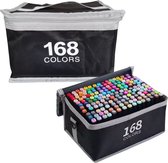 Alcohol Markers Set – Twinmarkers 168 Stuks – Voor Volwassenen & Hobby