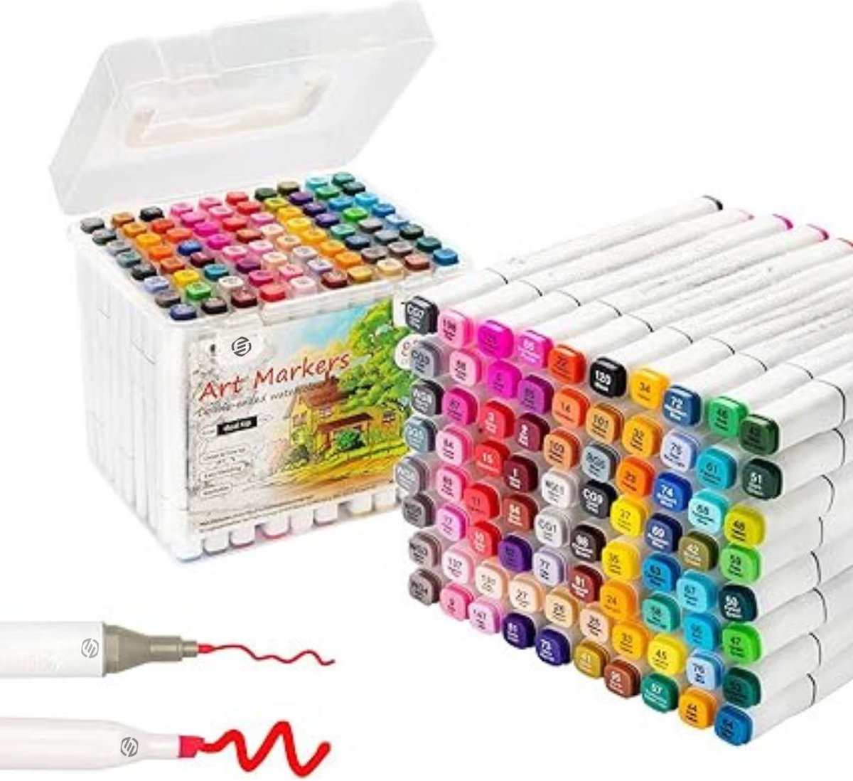 Equivera Twinmarkers Alcohol - Twinmarkers Alcohol - Alcohol Markers - Markeerstiften - Professionele Alcohol Markers - Markers - Kleurstiften - Dual-Tip Markers
