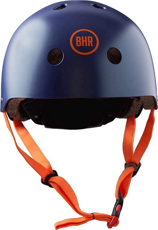 Fietshelm BHR 817 Sport maat L 58-61 cm blauw-oranje | Skate, BMX, step helm met ABS, ventilatie, CE keur