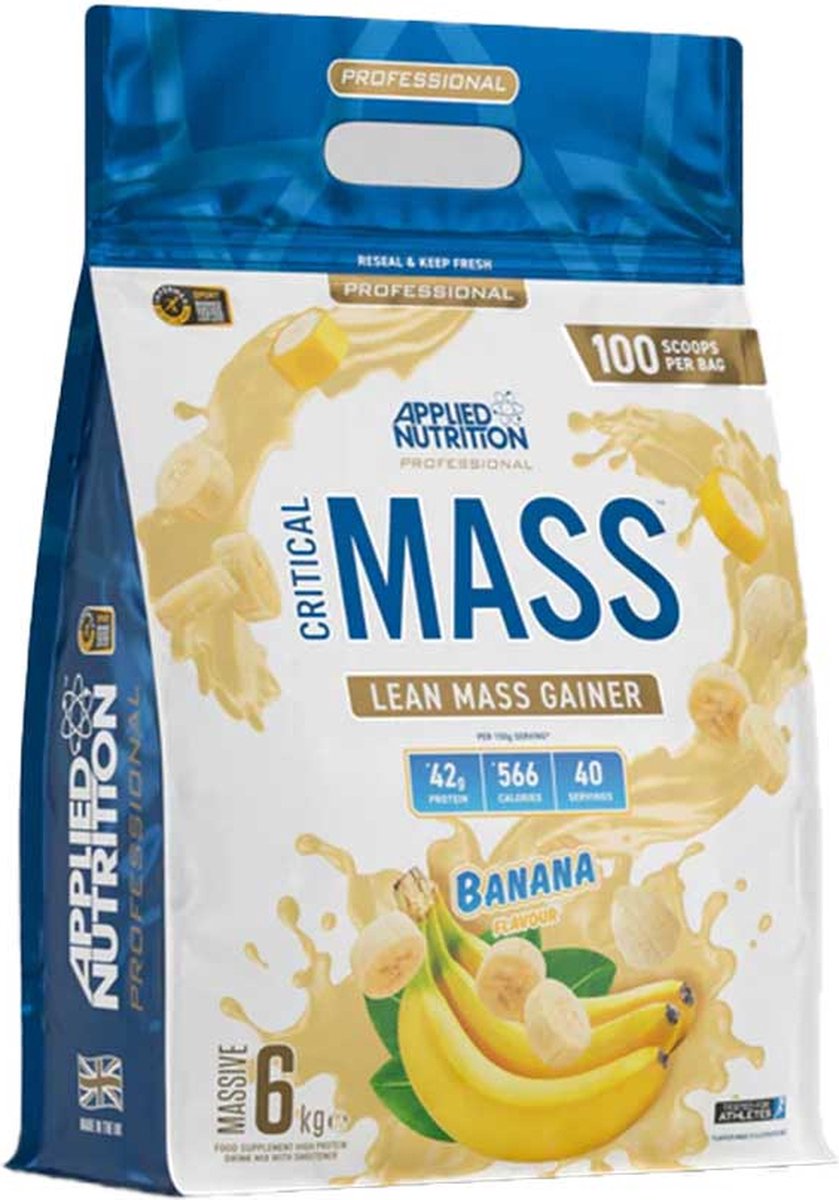 Goedkoopste Mass Gainer - CRITICAL MASS 6000g Applied Nutrition - - Banaan