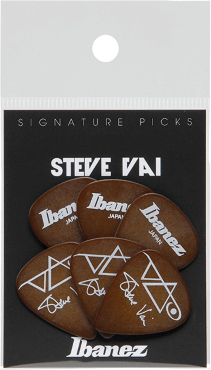 Ibanez Plektrum B1000SV-BR,6er-Set Steve Vai, signature, bruin - Plectrum set