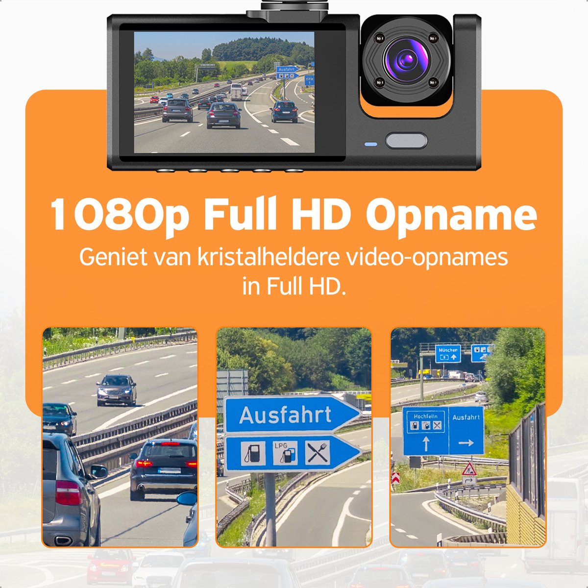 Norrmalm® Full HD Dashcam voor Auto - 64 GB - App (iOS, Android) - WiFi - Voor en Achter Camera - Parkeerfunctie - G-sensor – foto 7