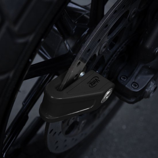 VINZ Baretti ART 4 Schijfremslot / Motorslot - Incl. Tasje & Reminderkabel - Goedgekeurd voor verzekering van Motoren, Scooters, etc - 3 sleutels - Remschijfslot - Zwart van VINZ — afbeelding 2