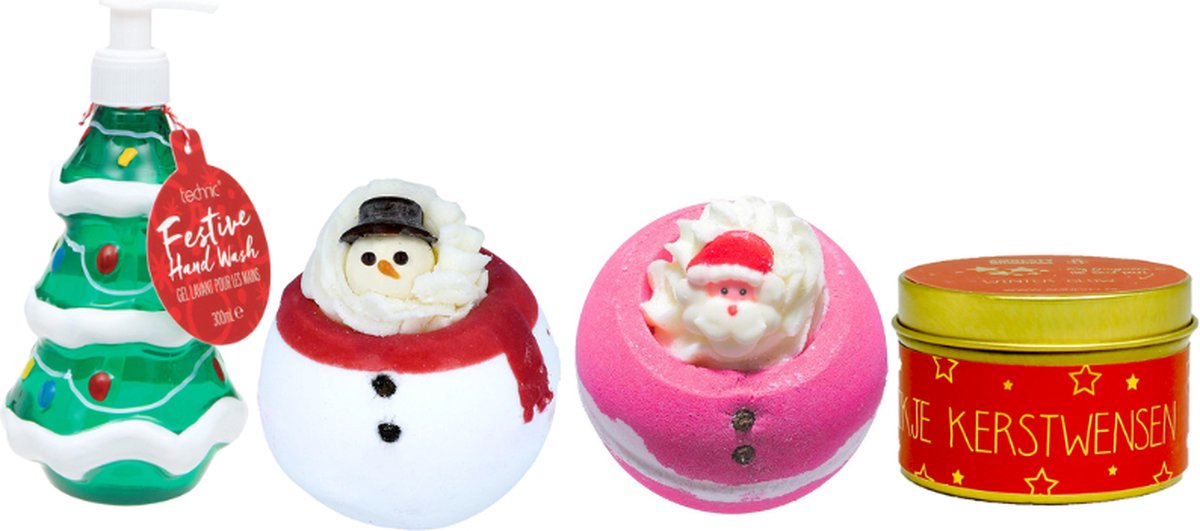 Goedkoopste Sajovi Cadeauset Kerst Badbruisballen, Zeep & Kaars - Sajovi Bruisbal Father Blissmas - Sajovi Bruisbal Having A Meltdown - My Flame Kaars Blikje Kerstwensen