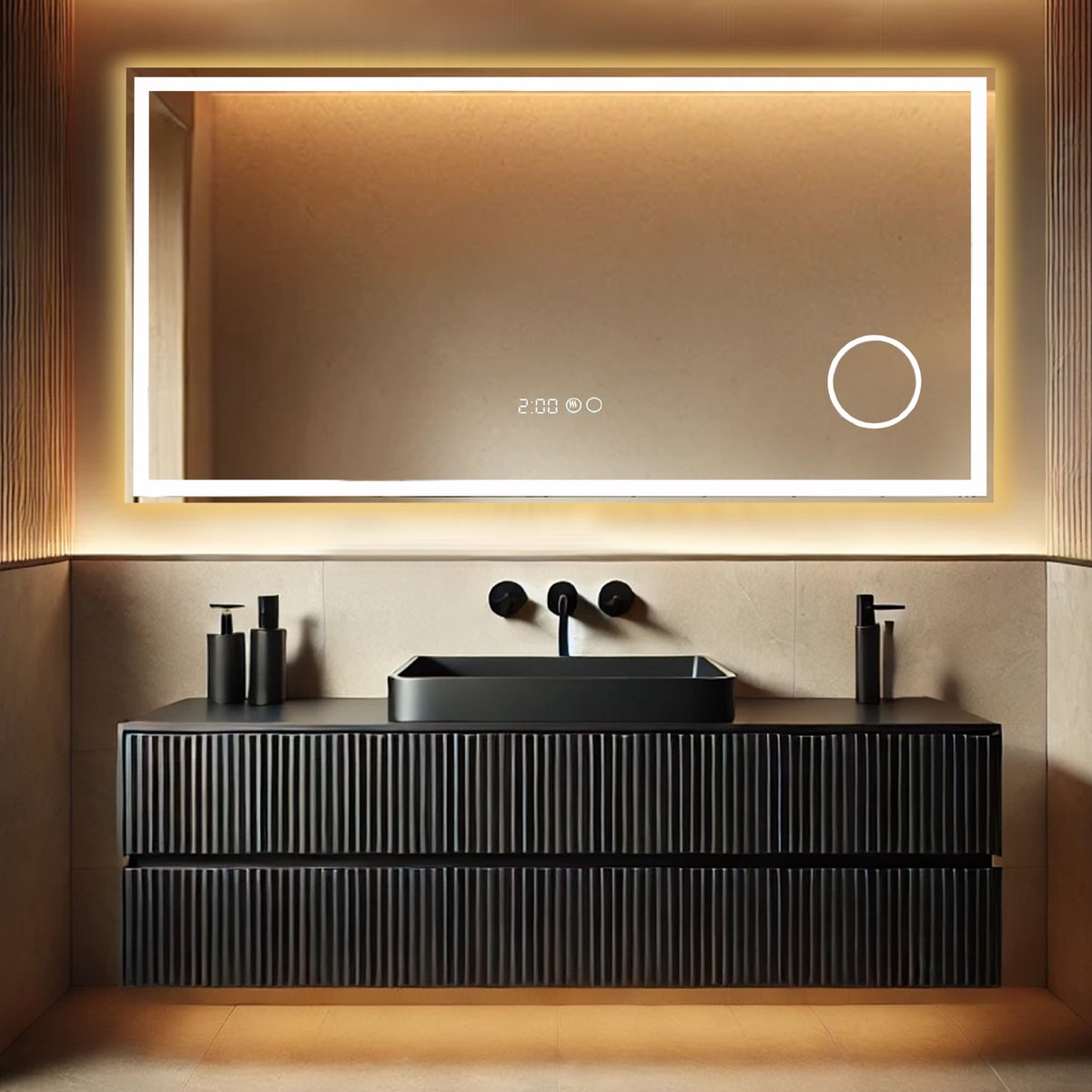 Lumoire® Spiegel Met Verlichting - 120 x 60 CM - Badkamerspiegel - Badkamer Spiegel