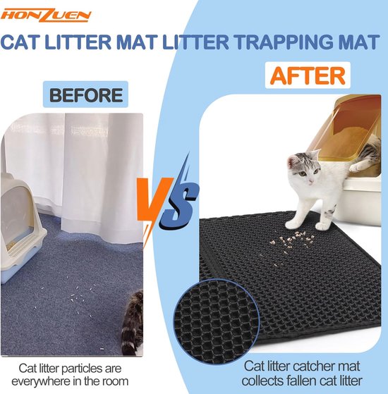 Pawinner Kattenbakmat, extra groot, 86 x 56 cm, siliconen Pawinner Kattenbakmat, extra groot, 86 x 56 cm, siliconen