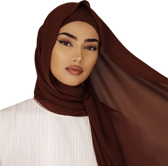 Foulard Bovista - Hijab - Femme - Abaya - Écharpe - Vêtements islamiques - Vêtements musulmans - Alhamdulillah - Beige foncé