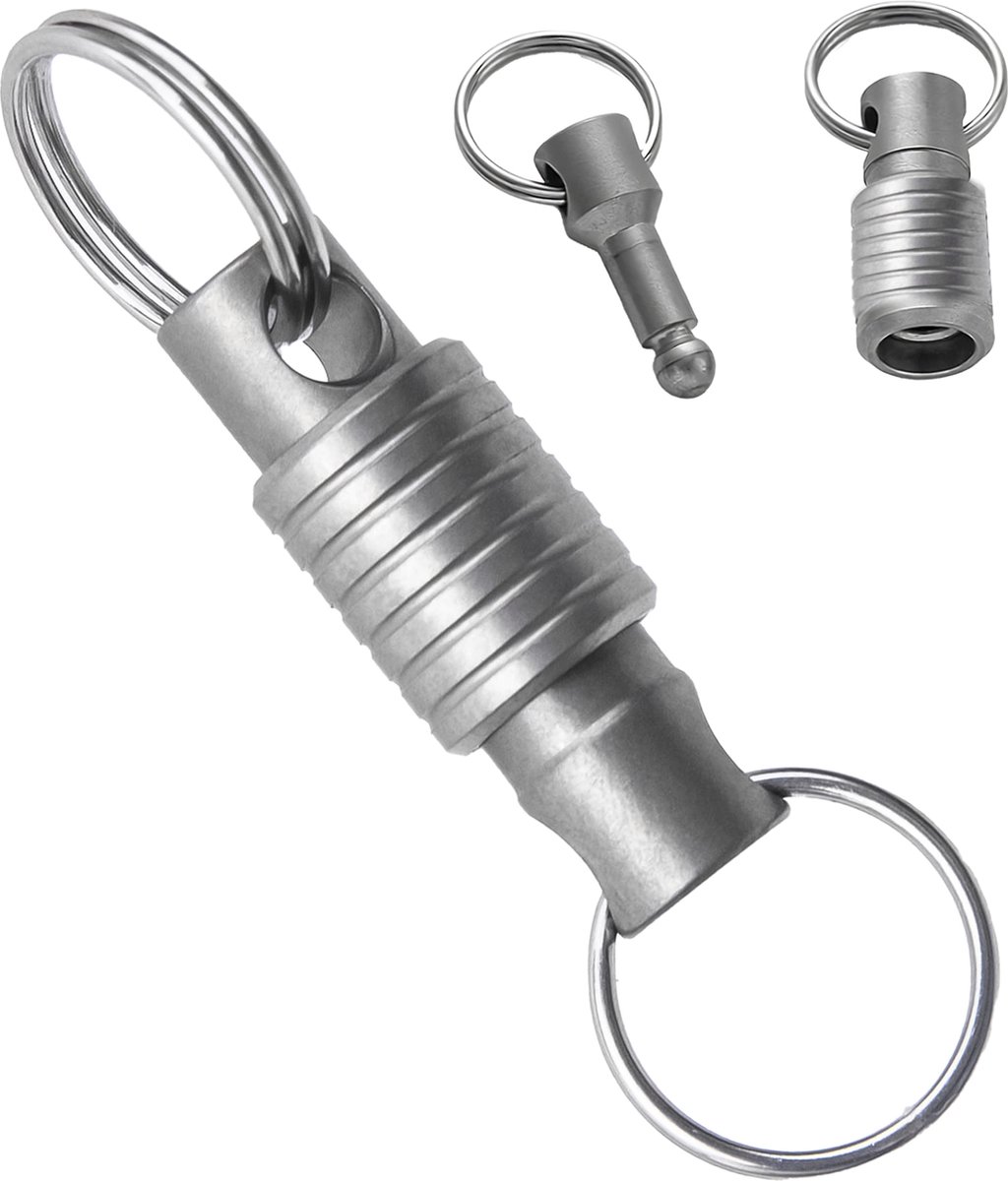 Ouligay Titanium Sleutelhanger Karabijnhaak Met Flesopener - Multifunctionele Heavy Duty EDC Clip Voor Mannen en Vrouwen