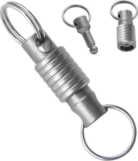 2pcs Afneembare Sleutelhanger, Titanium Legering Draaibare 2pcs Afneembare Sleutelhanger, Titanium Legering Draaibare
