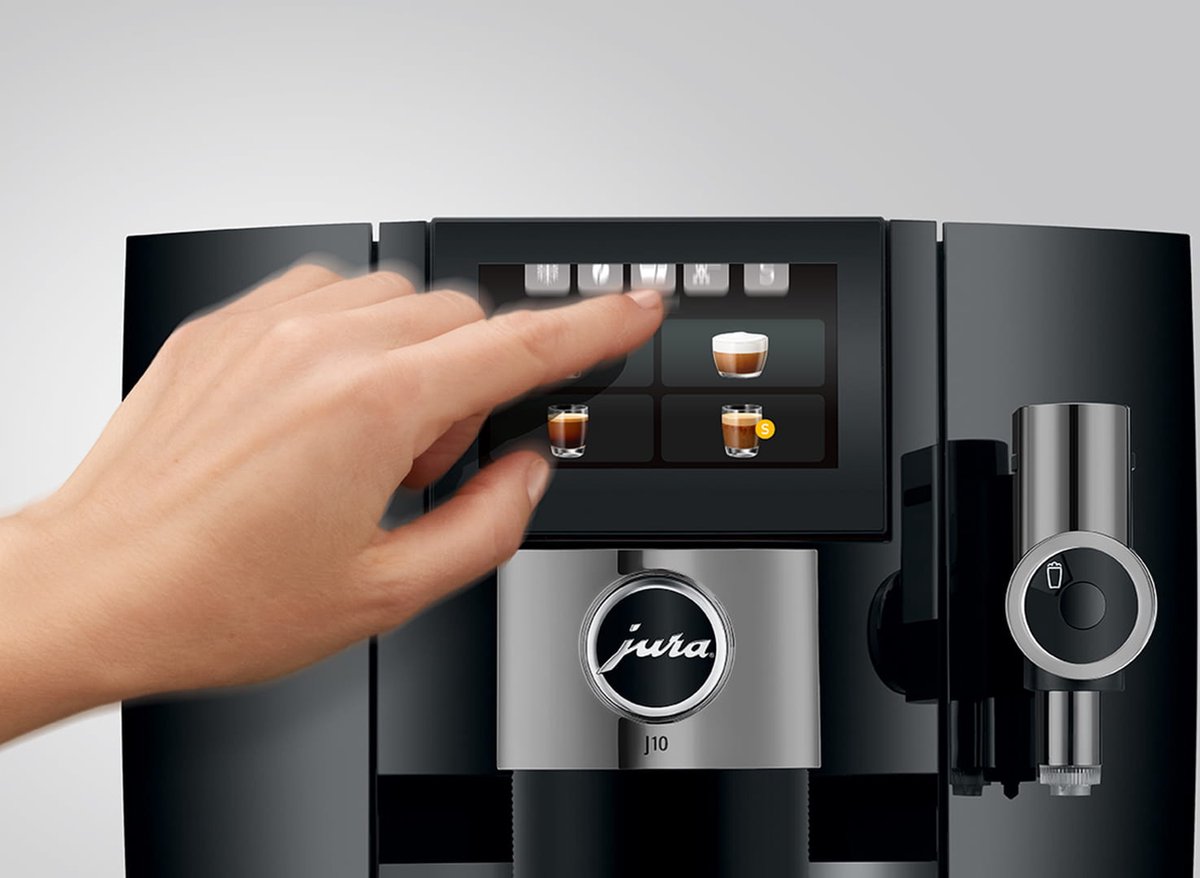 JURA J10 Piano Black - volautomatische espresso met cold brew thumbnail 5