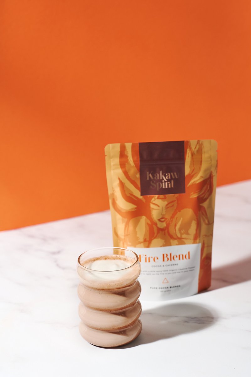 Goedkoopste Kakaw Spirit Biologische pure cacao poeder Fire Blend Cayenne 300 Gram Dagelijks gebruik - Ceremonial cacao