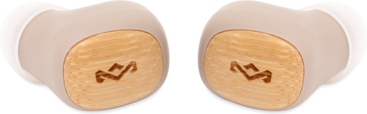 House of Marley Smile Jamaica TWS Draadloze oordopjes - Bluetooth - 14 uur Batterijduur - Met Microfoon - Oortjes Draadloos - Gemaakt van Duurzame Materialen - Cream – foto 2