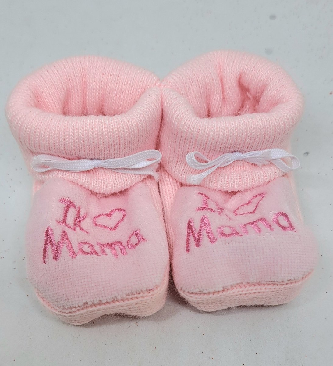 slofjes - I-love-mama - roze - petit-villain - kraamcadeau